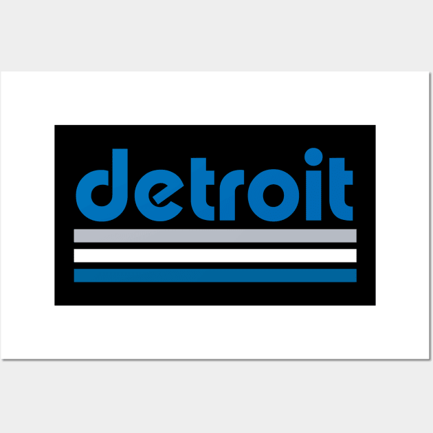 Retro Detroit Stripes Wall Art by Now Boarding